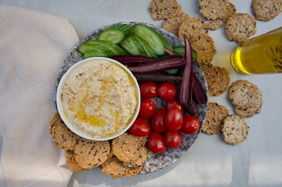 Healthy snacks like hummus