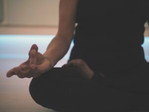 Self-care routine meditate yoga